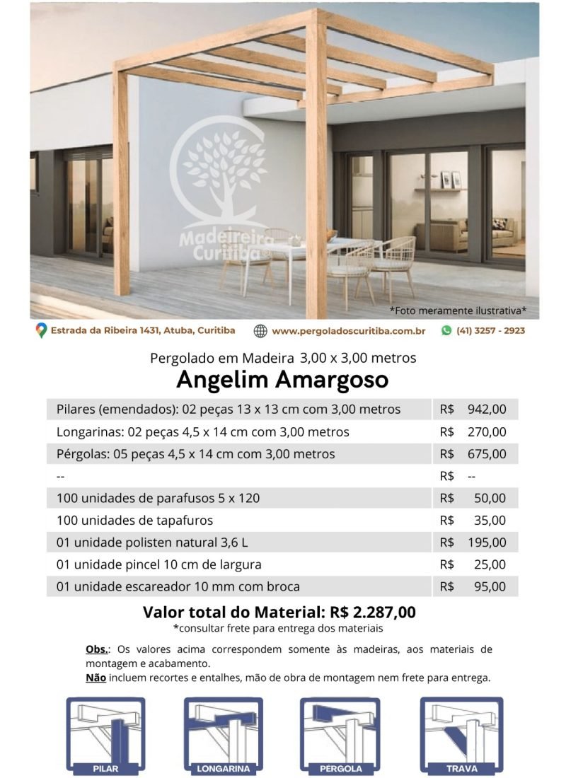 Modelo 30 Pegolado Angelim Amargoso 3,00 x 3,00 metros 4 colunas 15x15 sem pingadeira.pdf